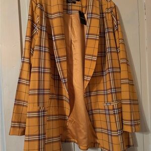 Torrid Yellow Plaid Blazer